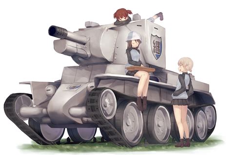 Finnish Bt 42 Girls Und Panzer Gunime Girl Background Anime Tank
