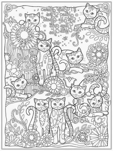 Abstract Cat Printable Coloring Page - Coloring Home