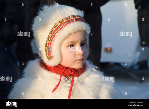 Same Laplander Child In Folk Costume Traditional Dress At Jokkmokk Fair