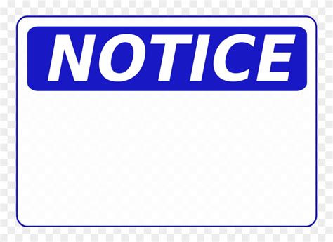 Notice Sign Clip Art Png Download 117060 Pinclipart