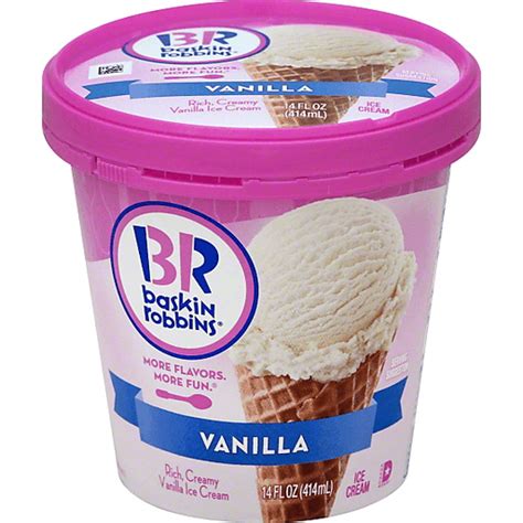Baskin Robbins Ice Cream Vanilla Frozen Foods Priceless Foods