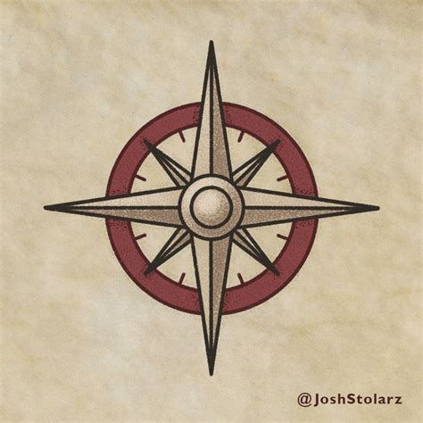 How To Draw A Simple Compass On Your Maps — Mapeffects Josh Stolarz Compass Drawing Compass