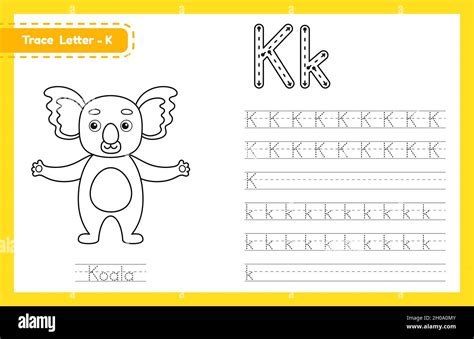 Trace Letter K Uppercase And Lowercase Alphabet Tracing Practice