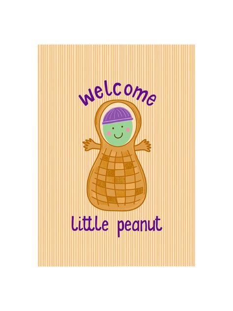 Welcome Little Peanut Card Neesh Home