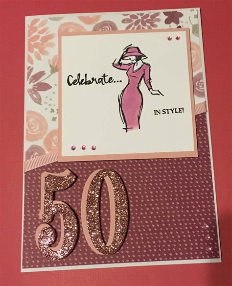 Stampin Up Beautiful You 50th Birthday Card 50th Birthday Cards For Women Handmade Birthday
