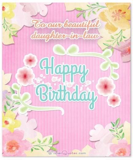 Birthday Wishes For Daughter In Law From The Heart By