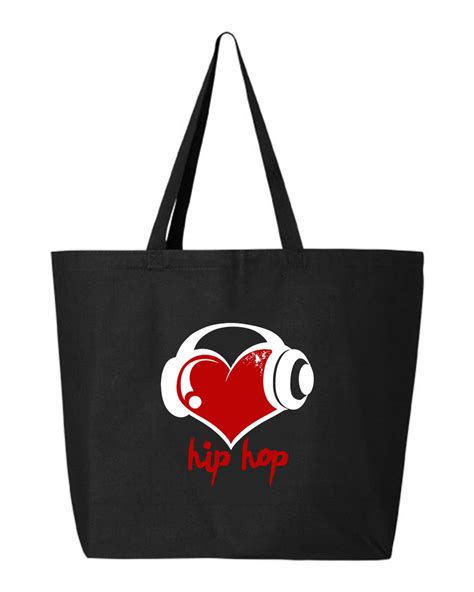 I Love Hip Hop Tote Bag Power In Black