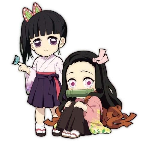 Kanao X Nezuko In 2023 Slayer Anime Anime Butterfly Anime Chibi