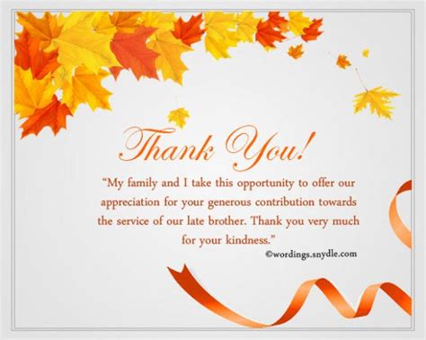 Thank You Email For Sympathy Card Thank You Card Wording Sympathy