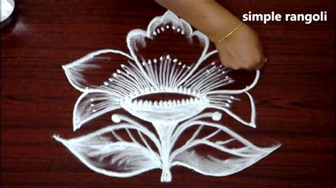 20 amazing karthigai deepam rangoli to try wedandbeyond. simple flower kolam designs with 5x3 dots || geethala ...