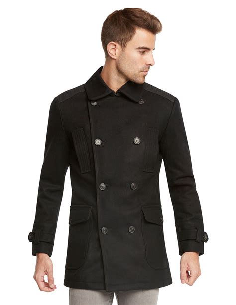 Mens Euro Slim Fit Wool Peacoat Jacket By Jack And Jones Ebay