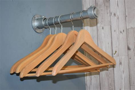 Wall Hanging Rails For Clothes Wall Mounted Hanging Rack Ideas On