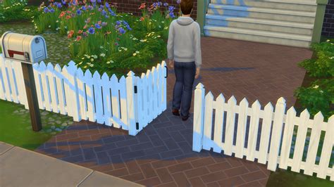 Sims 4 Tall White Fence Cc