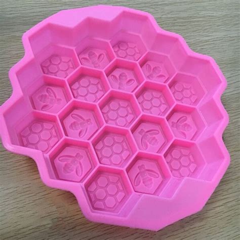 Silicone Bee Cellular Honeycomb Cake Soap Pudding Jelly Candy Cookie Biscuit Mold Mould Pan