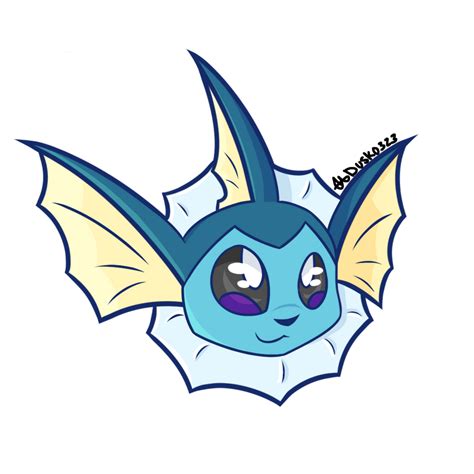 Chibi Vaporeon Head By Dusk0323 On Deviantart