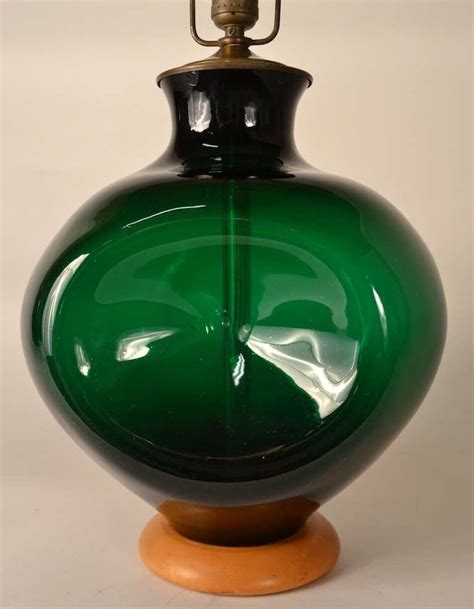 Blenko Pinch Form Emerald Green Table Lamp At Stdibs Blenko Lamp Blenko Glass Lamp Blenko Lamps