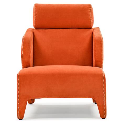 They're durable and fold down when not in use. Python Orange Lounge Chair | Zuri Furniture