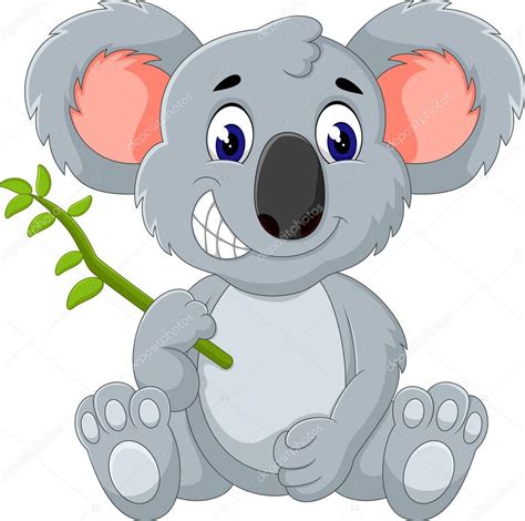 Cute koala cartoon of illustration — Stock Vector ...