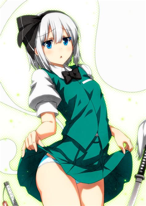 Sazanami Mio Konpaku Youmu Konpaku Youmu Ghost Touhou Silver Hair