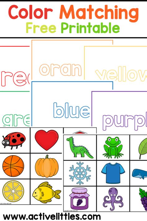 Color Sorting Printable Activity Active Littles