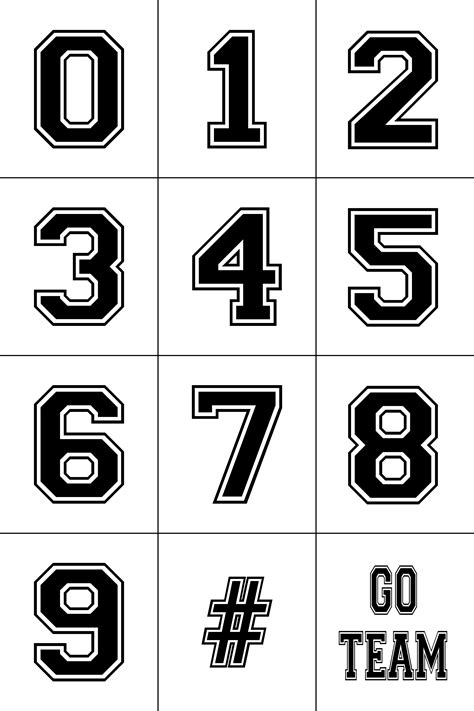 Varsity Numbers Number Stencils Letter Stencils Badge Design Logo