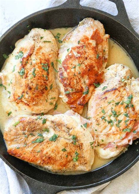 Place chicken in a 9×13″ baking dish. Ham Cheese Stuffed Chicken Breast in Sauce (VIDEO ...
