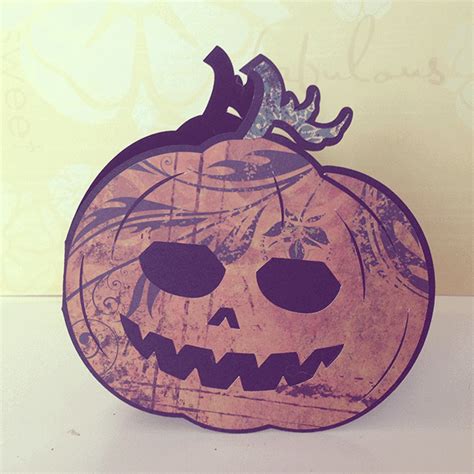 The october calendar comes with these cute bookend images at the top. Pumpkin Card SVG Cutting File - Jack-o-Lantern Halloween SVG