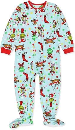 The Grinch Dr Seuss Pijama de Navidad para niños y niñas Amazon com mx Ropa Zapatos y