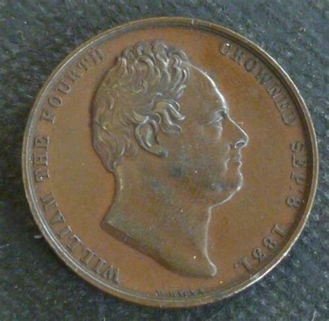1831 William Iv And Adelaide Coronation Official Royal Mint Ae Medallion