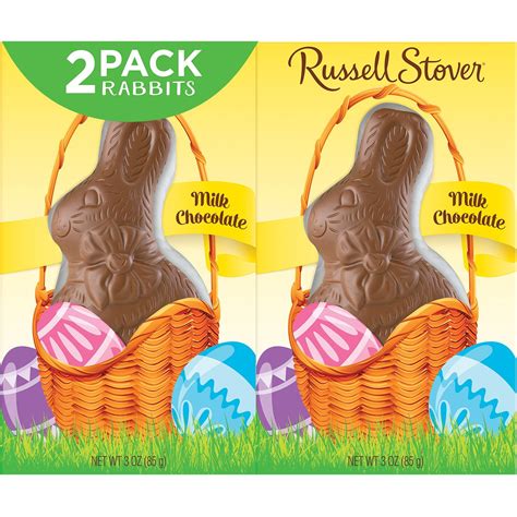 Russell Stover Milk Chocolate Bunnies 7 Ounce 2 Pack