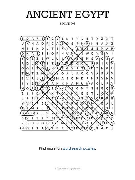 Stuck with the ancient egypt one clue crossword bonus puzzle? Ancient Egypt Word Search