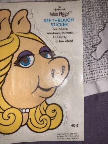 Vintage Muppets Hallmark Sticker Miss Piggy 1981 3772069346
