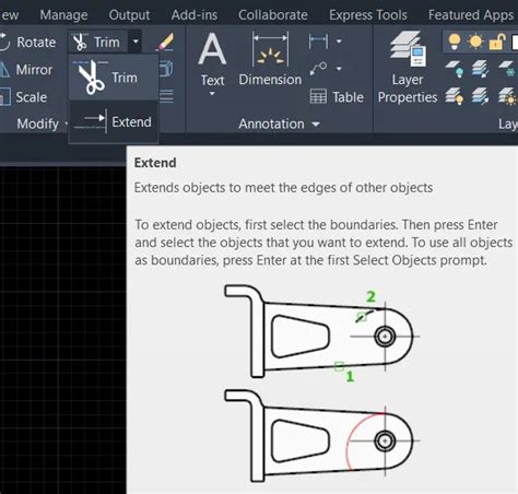 How To Use Trim And Extend Command In Autocad 100 Work