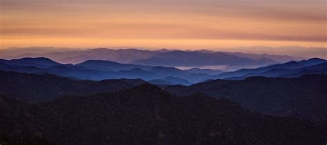 Dawn Fog Landscape Mountain Range Mountains Nature Panoramic