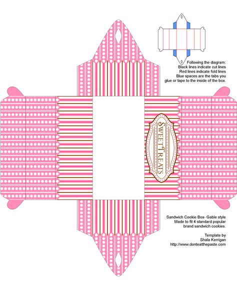 Free Printable Box Templates 7 Best Images Of Cupcakes Boxes