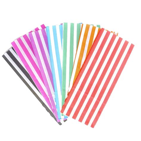 Tall Striped Paper Party Bags By Peach Blossom