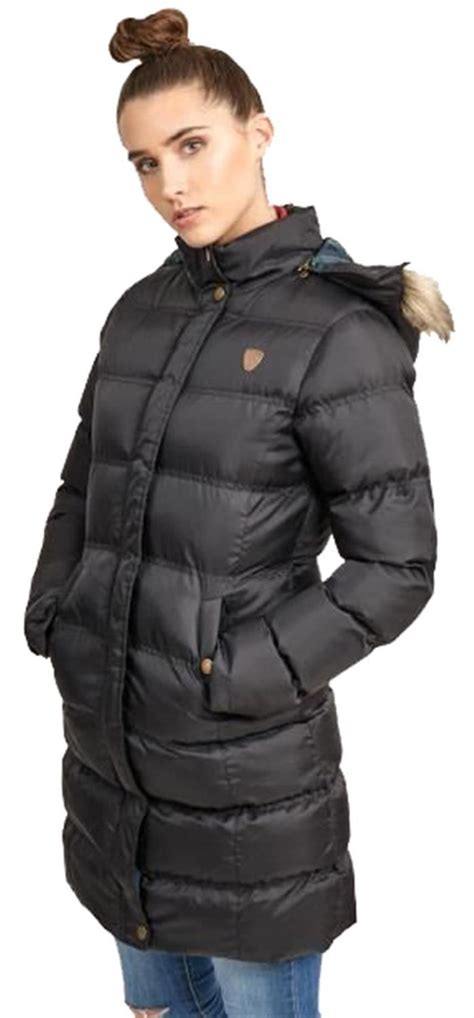new womens brave soul designer long jacket quilted puffer padded hooded