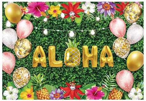 Buy Funnytree 7x5ft Summer Aloha Party Backdrop Tropical Luau Birthday
