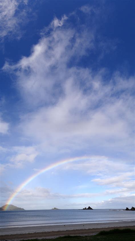 Rainbow Over Oakura Bay Northland Nz Outdoor Kiwiana Photography