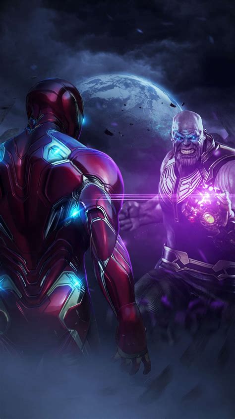 Iron Man Vs Thanos Endgame Iphone Wallpaper Iphone Wallpapers