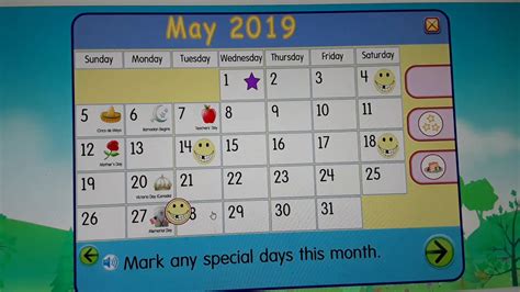 Starfall Make A Calendar May 2019 Youtube