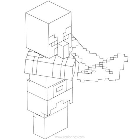 Minecraft Pillager Coloring Pages Coloring Pages