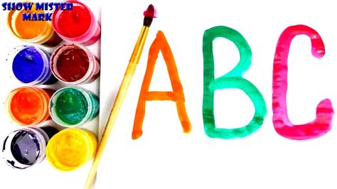Learn Abc With Watercolor Paints Alphabet Letters For Kids Toddlers