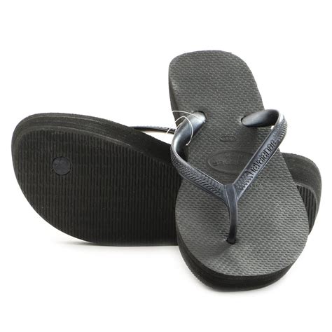 havaianas high light thong flip flop sandal black womens shoplifestyle
