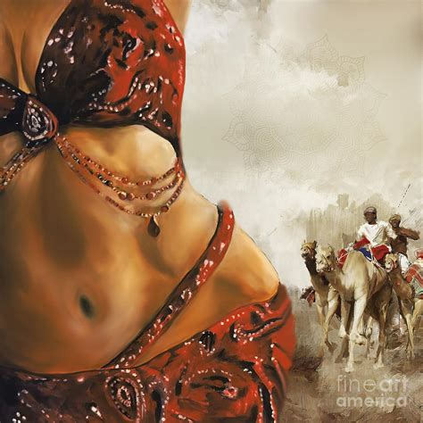Arabian Belly Dancer In The Desert Painting By Gull G Pixels