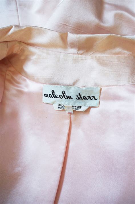 1960s Pink Silk Malcolm Starr Coat Shrimpton Couture