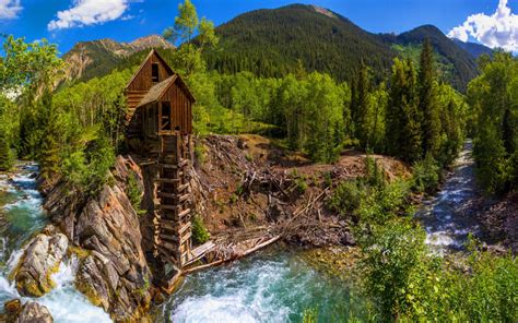 Crystal Mill White River National Forest Colorado Usa Summer Wallpaper