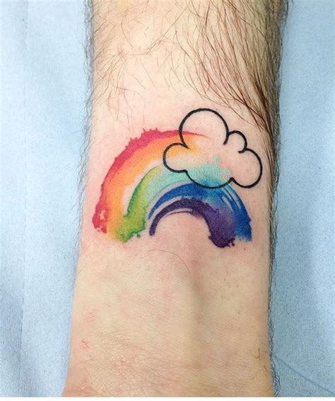 Pin By Kemberly Campbell On Tattoos Cloud Tattoo Rainbow Tattoos