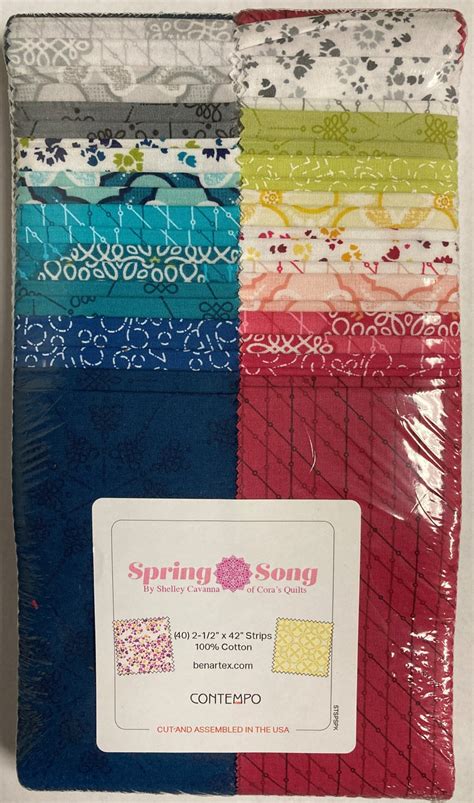25 Inch Strips Spring Song Strip Pies By Shelley Cavanna For Contempo