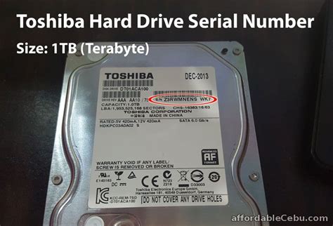 How To Find Serial Number Of Toshiba Hard Drive Computers Tricks